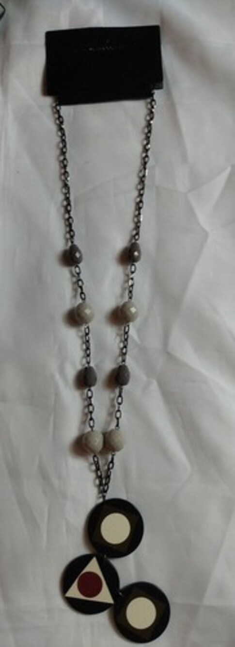 New York & company necklace NEW bead  art deco style retro